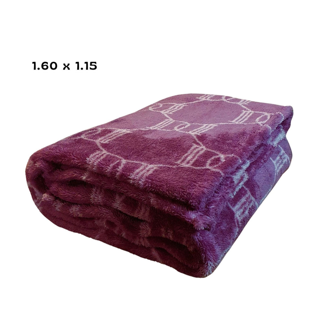 Manta premium “acturismo” gruesa morado con diseño