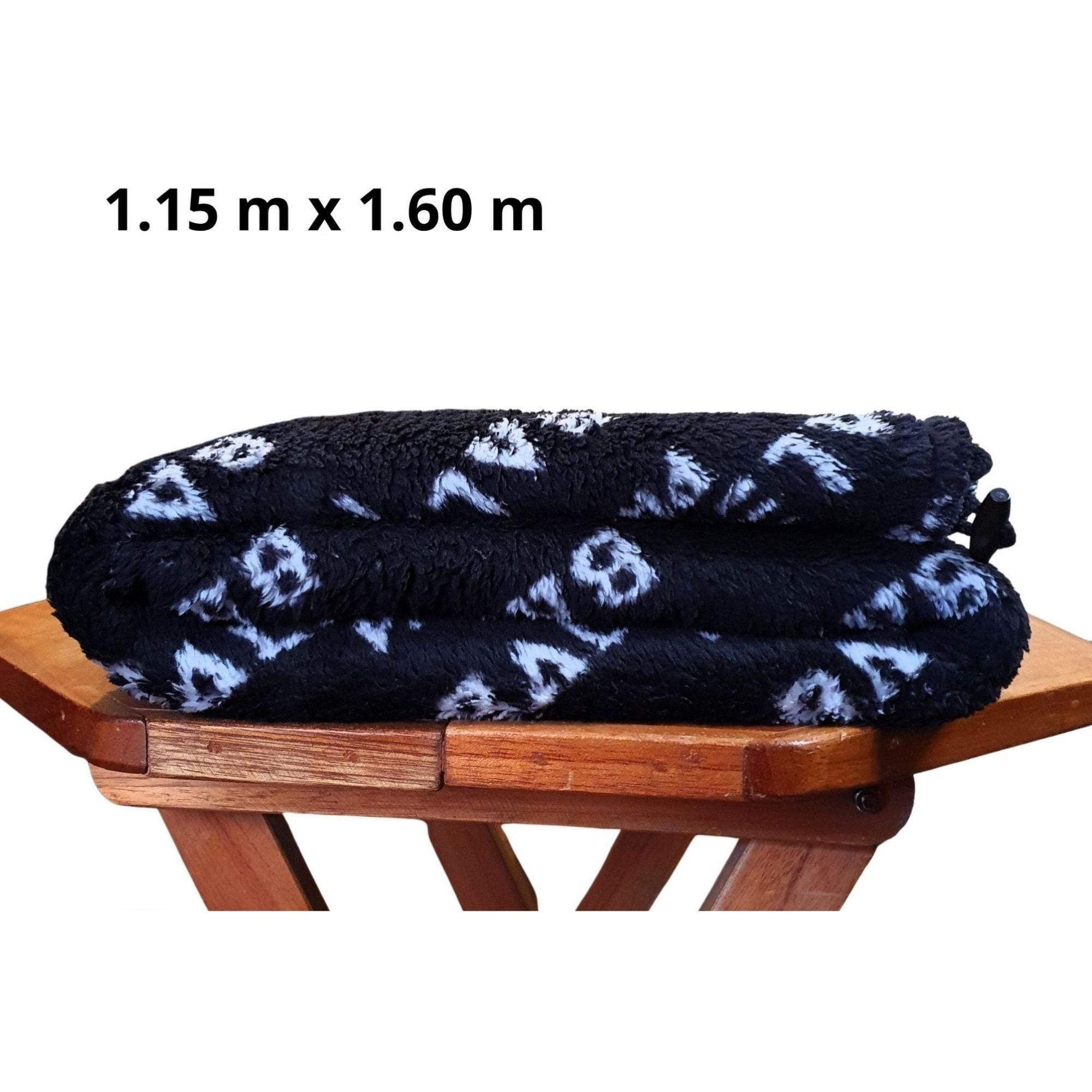 Manta premium “acturismo” semigruesa negra con diseño Balenciaga