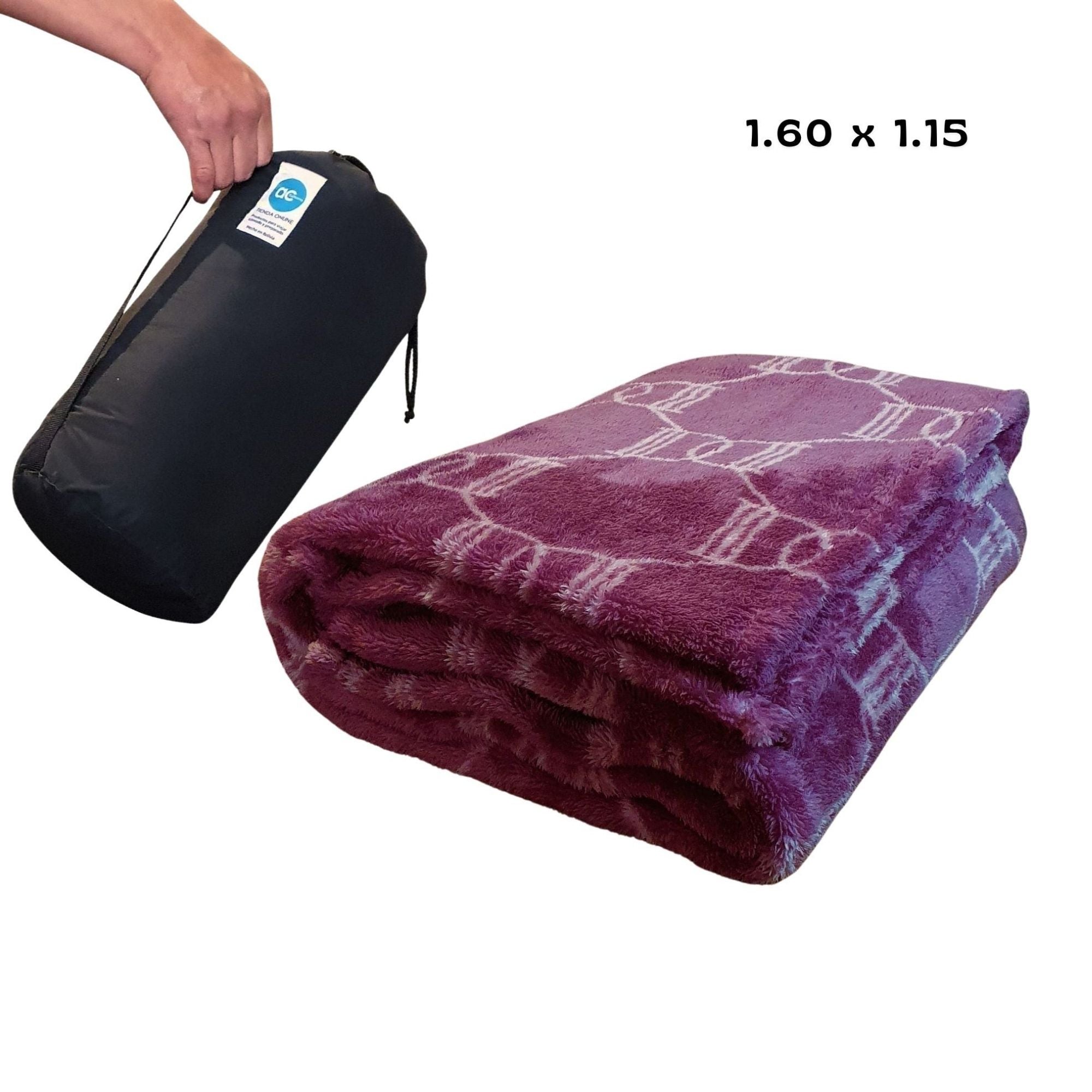 Manta premium “acturismo” gruesa morado con diseño